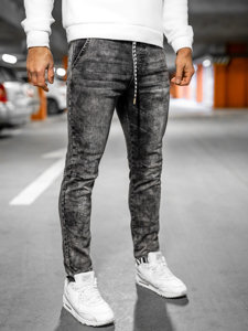 Men's Denim Joggers Black Bolf TF110