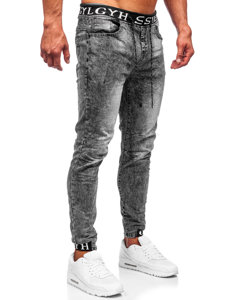 Men's Denim Joggers Graphite Bolf KA1131-6