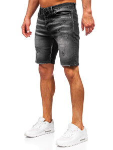 Men's Denim Shorts Black Bolf 0376