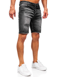 Men's Denim Shorts Black Bolf 0376