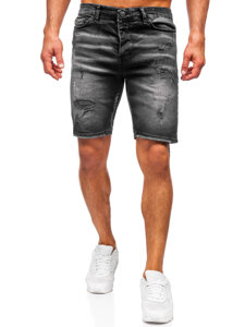 Men's Denim Shorts Black Bolf 0376