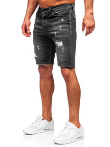 Men's Denim Shorts Black Bolf 0389