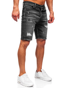 Men's Denim Shorts Black Bolf 0389