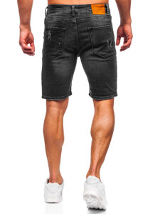 Men's Denim Shorts Black Bolf 0389