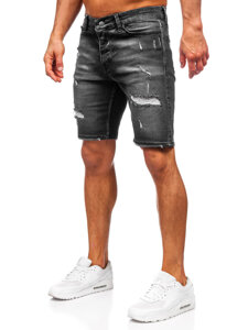 Men's Denim Shorts Black Bolf 0392