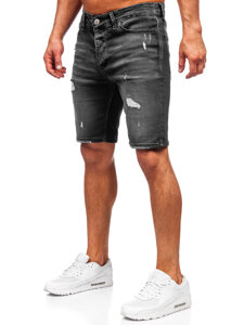 Men's Denim Shorts Black Bolf 0393