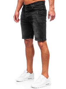 Men's Denim Shorts Black Bolf 0490