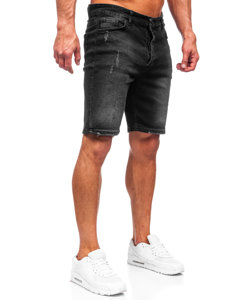 Men's Denim Shorts Black Bolf 0490