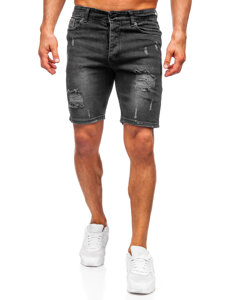 Men's Denim Shorts Black Bolf 0491