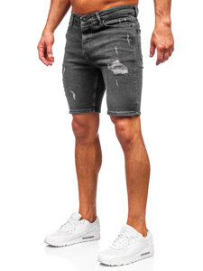 Men's Denim Shorts Black Bolf 0525