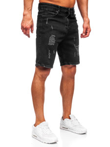 Men's Denim Shorts Black Bolf 0626