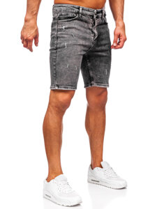 Men's Denim Shorts Black Bolf 0668