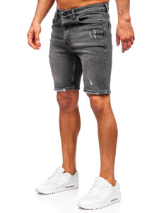 Men's Denim Shorts Black Bolf 0676