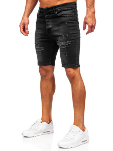 Men's Denim Shorts Black Bolf 0746