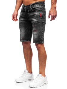 Men's Denim Shorts Black Bolf 3011