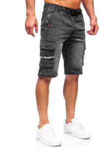 Men's Denim Shorts Black Bolf K15008-2