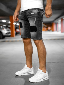 Men's Denim Shorts Black Bolf MP0037NA