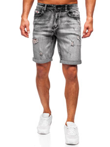 Men's Denim Shorts Black Bolf NG60392