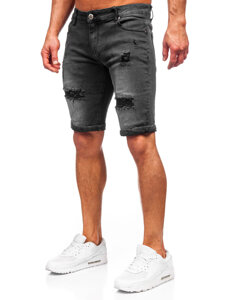 Men's Denim Shorts Black Bolf TF195