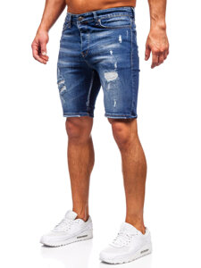 Men's Denim Shorts Navy Blue Bolf 0368