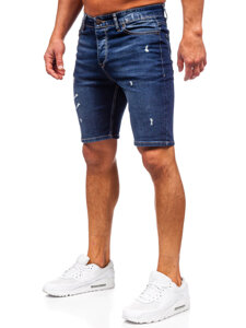 Men's Denim Shorts Navy Blue Bolf 0438