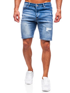 Men's Denim Shorts Navy Blue Bolf 0458