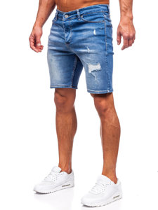 Men's Denim Shorts Navy Blue Bolf 0458