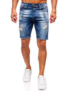 Men's Denim Shorts Navy Blue Bolf 0582