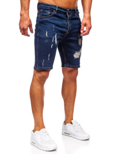 Men's Denim Shorts Navy Blue Bolf 0785