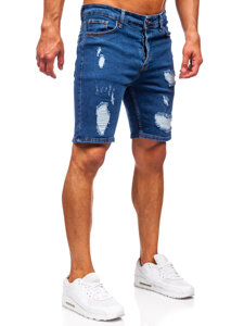 Men's Denim Shorts Navy Blue Bolf 0790