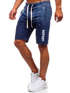 Men's Denim Shorts Navy Blue Bolf EX03