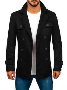 Men’s Double-breasted Winter Coat Black Bolf M3142A1