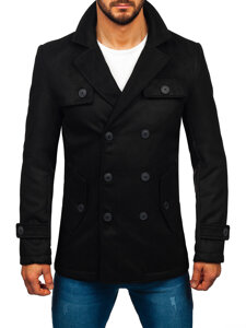 Men’s Double-breasted Winter Coat Black Bolf M3142A1