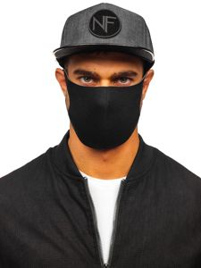 Men's Double-layered Reusable Protective Face Mask Black Bolf 04