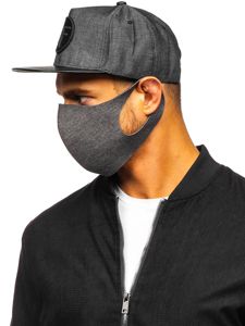 Men's Double-layered Reusable Protective Face Mask Graphite Bolf 04