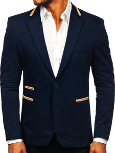 Men's Elegant Blazer Navy Blue Bolf 9400