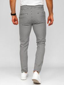 Men’s Elegant Checkered Pants Black Bolf 184143