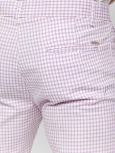 Men’s Elegant Checkered Pants Violet Bolf 184143