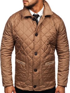 Men's Elegant Lightweight Husky Jacket Beige Bolf 0003