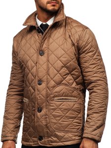 Men's Elegant Lightweight Husky Jacket Beige Bolf 0003