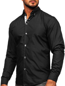 Men's Elegant Long Sleeve Shirt Anthracite Bolf 5796-1