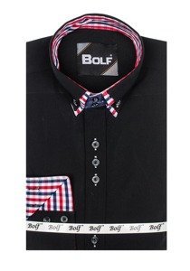 Men's Elegant Long Sleeve Shirt Black Bolf 0926