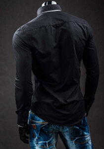 Men's Elegant Long Sleeve Shirt Black Bolf 0926A