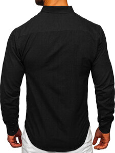 Men’s Elegant Long Sleeve Shirt Black Bolf 17724