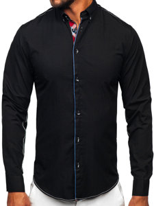 Men's Elegant Long Sleeve Shirt Black Bolf 22732