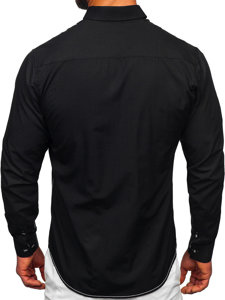 Men's Elegant Long Sleeve Shirt Black Bolf 22732