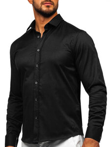 Men’s Elegant Long Sleeve Shirt Black Bolf 24702