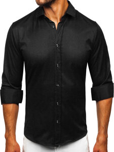 Men’s Elegant Long Sleeve Shirt Black Bolf 24702