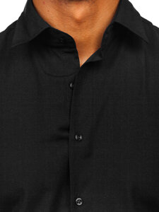 Men’s Elegant Long Sleeve Shirt Black Bolf 24740