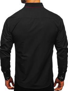 Men's Elegant Long Sleeve Shirt Black Bolf 2767-1